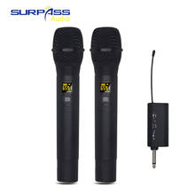 Good Quality Portable Microphone 2-Channels 2pcs Professional Stage Performance Wireless Microphone 2024 - buy cheap