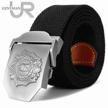 New Men & Women Belt Soviet Alexander Nevsky Badge 3D Canvas Belt Soviet Memory CCCP Luxury Jeans Military Tactical Belts 2024 - buy cheap