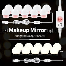 12V Makeup Table Mirror Light Led Hollywood Vanity Lamp Led Dressing Table 10 Bulbs Kit USB 5V Dimmable Make Up Cosmetic Bulb 2024 - buy cheap