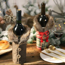 Санта Клаус крышка бутылки вина рождественские украшения для дома декорация для рождественского подарка Новый 2024 - купить недорого
