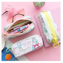 Kawaii Cartoon Animal Pencil Bag Pen Case Big Zipper Storage Pouch Organizer for Pens Stationery Items Gift School Supplies F316 2024 - buy cheap