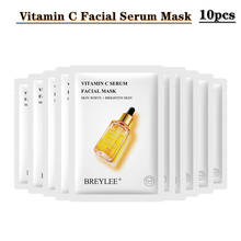 BREYLEE Vitamin C Facial Serum Mask Anti-Aging Essence Whitening Moisturizing Antioxidation Face Sheet VC Skin Care Cream 10pcs 2024 - buy cheap