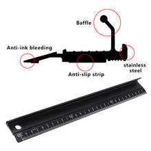 Régua de carpintaria 30cm, régua reta protetora de liga de alumínio para medição de marcação 2024 - compre barato