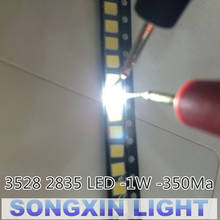 Retroiluminación LED 1210, 3528, 2835, 1W 110-130LM blanco retroiluminación LCD para 1000 Uds aplicación de TV 350ma 3,5*2,8*08MM 7000-9500k CW 2024 - compra barato