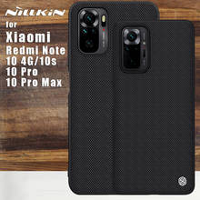 Nillkin-funda trasera para Xiaomi Redmi Note 10 Pro, carcasa protectora completa de fibra texturizada 360 para Redmi Note 10 4G 10s Max 2024 - compra barato