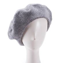 Boina feminina boina inverno 100% lã, ajustável, casual, gorro feminino, boina lã y63 2024 - compre barato