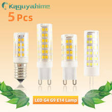Kaguyahime 5PCS/LOT LED G9 G4 E14 Lamp Dimmable Bulb 3w 5w 9w AC/DC 12V 220V LED COB G4 G9 Light Replace Halogen Chandelier 2024 - buy cheap