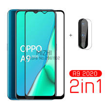 2in1 protective glass for oppo a9 2020 camera screen protector for oppo a 9 a9 2020 9a 6.5inch safe tempered glass film 2024 - buy cheap