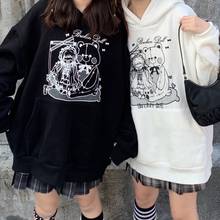 y2k Hoodies Vintage Cartoon Print Pullover Autumn Thick Warm Long Sleeve Hoodies OverSize Loose Women Sweatshirts Anime goth top 2024 - buy cheap