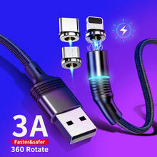 Магнитный кабель для iPhone Lighting Type C кабель для Samsung Quick Charge Micro USB кабель для Xiaomi Huawei Магнитный зарядный шнур 2024 - купить недорого