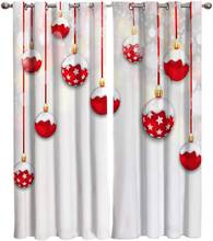 Christmas Balls Dance Party Window Curtain Bedroom Fabric Decor Curtain Panel Curtains for Living Room 2024 - buy cheap