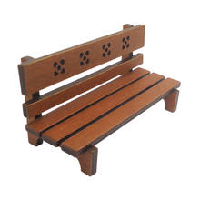 1:12 Dollhouse Miniature Garden Furniture Wooden Park Bench Seat DIY Handicraft Brown 2024 - buy cheap