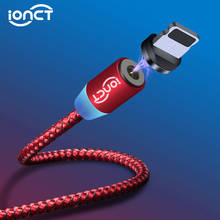 IONCT USB Магнитный кабель для iPhone Android Micro usb кабель магнитное зарядное устройство Microusb нейлоновый магнит type C кабель для зарядки 2024 - купить недорого