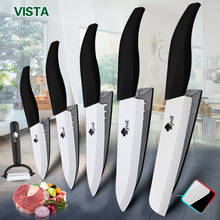 Ceramic Knives Kitchen knives 3 4 5 6 inch Chef knife Cook Set+peeler white zirconia blade Multi-color Handle High Quality 2024 - buy cheap