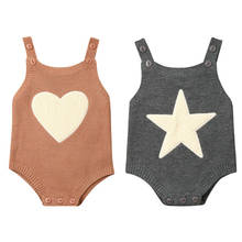 Spring Clothing Autumn Baby Girl Knitted Bodysuit Boy Jumpsuit Newborn Sleeveless Outfits Infant Heart Star Clothes Girls Romper 2024 - buy cheap