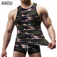 AIIOU-Chaleco de camuflaje para hombre, camiseta sin mangas informal con agujeros de malla, camiseta ajustada sin mangas, ropa de culturismo para hombre 2024 - compra barato