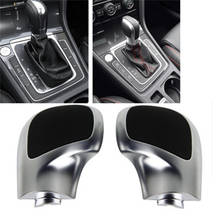 Manopla de mudança de marcha cromada dsg, tampa vermelha, abs, para vw golf mk6 mk7 r gti passat b7 b8 cc compatível com jetta mk6 2024 - compre barato