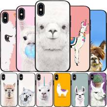 Lama Llama black Silicone Phone Case For iPhone 13 12 XR XS Max 5 5S SE 2020 6 6S 7 8 PLUS X 11Pro Max 11 Cover 2024 - buy cheap