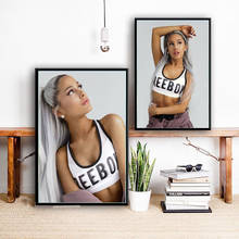 Ariana grande sexy cantor de música cartazes e cópias da lona pintura parede fotos para sala estar decoração casa do vintage 2024 - compre barato