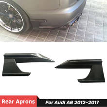 Delantales de fibra de carbono para Audi A6 RS6, parachoques trasero, ventilación de aire, 2012-2017, 2 uds. 2024 - compra barato