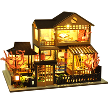 Casa de muñecas en miniatura para niños, juguete de casa de muñecas, ensamblaje, muebles, rompecabezas, juguetes educativos 2024 - compra barato