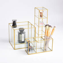 Caja de almacenamiento de brochas de maquillaje, organizador de mesa de 2-3-4 rejillas, soporte para cosméticos, herramientas de maquillaje, soporte para bolígrafos 2024 - compra barato