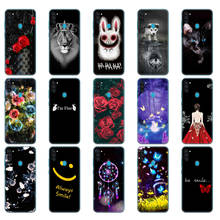 For Samsung M11 Case 6.4" Soft Silicon Tpu Cover For Samsung Galaxy M11 SM-M115FMBNSER m115 Bumper Funda black flowers 2024 - buy cheap