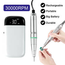 Rechargeable Nail Drill Machine 30000RPM Electric Nail File Set Tools Portable Gel Nail Art Polisher Kit For Manicure Pedicure 2024 - buy cheap