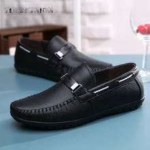 Genuine Leather Men Casual Shoes Luxury Brand 2021 Mens Loafers Moccasins Breathable Slip on Black Driving Shoes Plus Size 38-45 2024 - buy cheap