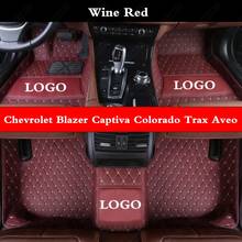 Car Foot Mats for Chevrolet Blazer Captiva Colorado Equinox Trax Aveo Custom Made Leather Cars Floor Mat Auto All Weather Carpet 2024 - buy cheap