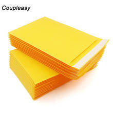 Envelopes de papel kraft amarelo com plástico bolha, 10 unidades, tamanho pequeno, à prova de choque, para envio de encomendas, embalagem de correio, 9 tamanhos 2024 - compre barato
