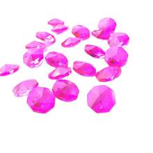 1000pcs/lot Fuchsia color 14mm crystal glass octagon beads 1 hole for chandeliers parts,beads curtain prism accessories 2024 - buy cheap