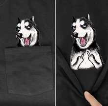 Men's T Shirt Fashion  Brand New pocket Husky Cartoon print t-shirt men's shirts Hip hop tops funny Harajuku tees Style-2 2024 - buy cheap