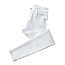 Branco mais veludo jeans feminino outono inverno 2021 nova primavera estiramento calças de cintura alta calças femininas finas nove pontos lápis calças 2024 - compre barato