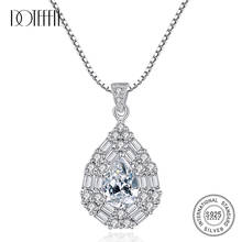 DOTEFFIL, роскошное ожерелье из стерлингового серебра 925 пробы с подвеской в виде капли воды для женщин, 2 цвета, роскошный большой искусственный 2024 - купить недорого