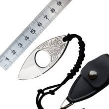 Cuchillo recto Todo el acero, herramienta EDC de bolsillo, Mini cuchillo de alta calidad, Herramienta de supervivencia exterior de Camping 2024 - compra barato