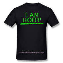 I Am Root If You See Me-Camiseta de manga corta para hombre, 100% algodón, sistema operativo Linux, divertida, informal, Loos 2024 - compra barato
