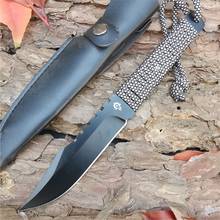 Outdoor Tactical Camping Hunting Survival Pocket Fixed Blade Knife 5CR13 Stainless Knive Natural High Density leather Sheath 2024 - buy cheap