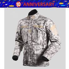 Free shipping 1pcs Men Winter Waterproof Warm Off-road Racing Camouflage Touring Hunting jacket Motorcycle Jacket With 5pcs pads 2024 - buy cheap