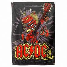 Bandera de tema Rock de alta calidad con cuatro agujeros, lienzo impreso, gráfico de pared, banda, logotipo, carteles musicales de Metal, Mural, decoración de pared T8 2024 - compra barato