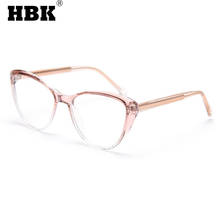 HBK Women's Blue Light Blocking Computer Glasses 2021 Vintage Cat Eye Anti Blue Rays Eyeglasses Female Men Myopia Eyewear 2024 - buy cheap