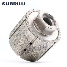 SUBRILLI-Rueda de tambor de diamante galvanizado de 2 ", rueda de pulido de tolerancia cero de unión de Metal para cuenco de fregadero de cuarzo y porcelana de granito 2024 - compra barato