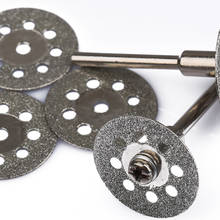 Mini lâmina de serra de diamante, disco de corte de prata com haste de conexão 2x para broca dremel, ferramenta rotativa de 10 tamanhos e 22mm 2024 - compre barato