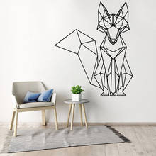 Nordic Style Wolf Art Geometric Vinyl Wall Sticker For Bedroom Decor Living Room Decoration Decals Wall Decal Mural Wallpaper 2024 - buy cheap