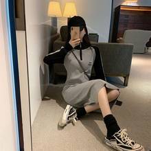 Woman Dress Large Size Women's Spring  Autumn New Hoodie Dress Straight Long below the Knee Sweaters Dress Vestido De Mujer 2024 - buy cheap