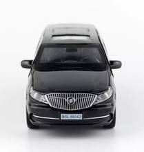 Buick gl8 modelo de carro de liga metálica, brinquedo para crianças, presente de aniversário, natal, ano novo, preto, 1: 32 botões 2024 - compre barato