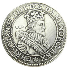 Noruega 1628 1 especializador cristão-iv moedas banhadas a prata cópia 2024 - compre barato