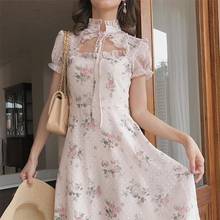 Vestido de noche chino Cheongsam Qipao para mujer, Cheongsam de gasa mejorado, elegante, dama de honor, encaje, fiesta de boda, Qipao, 2020 2024 - compra barato