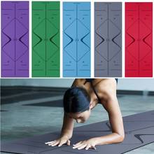 Position Line Yoga Mat Longer Wider Natural Rubber 5mm Fitness Pad Non-Slip Lose Weight Exercise Mat Printed Yoga Blanket 2024 - buy cheap