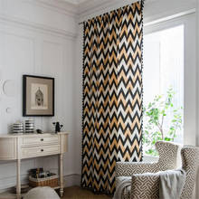 1.5M Width Cotton Linen Printing Curtain Tassel Bohemian Style Living Room Bedroom Windows Nordic Geometric Curtain 2024 - buy cheap